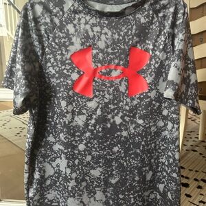 Under Armour Kids' Black and Red Splatter T-Shirt
